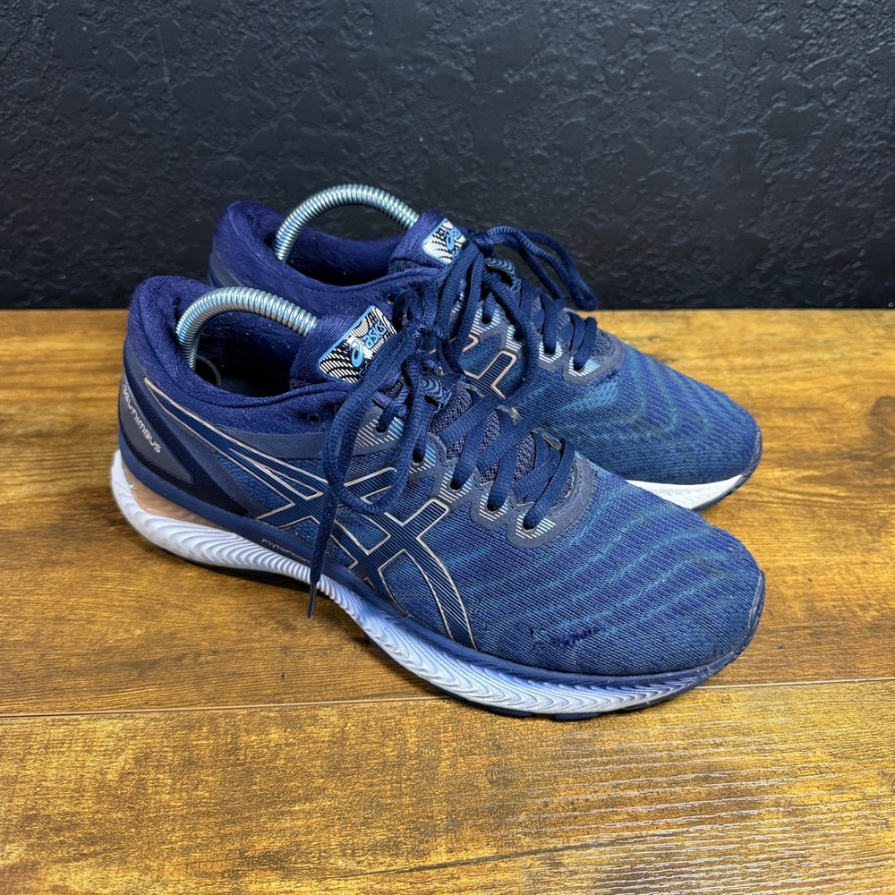 Asics Gel-Nimbus 22 1012A587 Blue Mesh Running Shoes Womens 9.5
